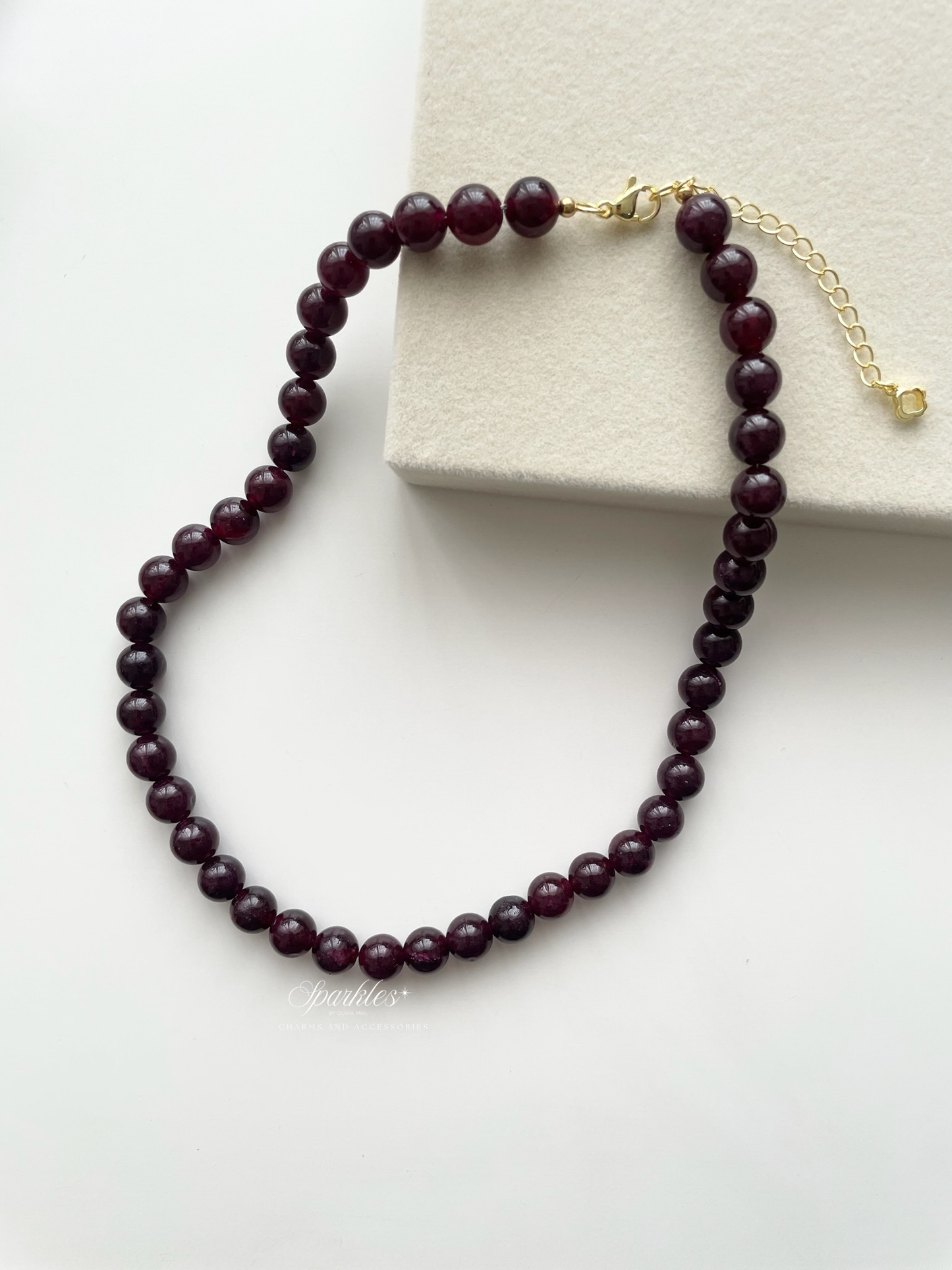 pn4 Garnet Necklace 8mm