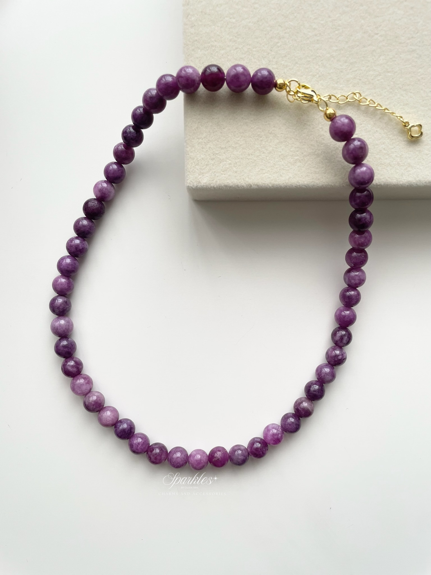pn6 Lepidolite Necklace 8mm