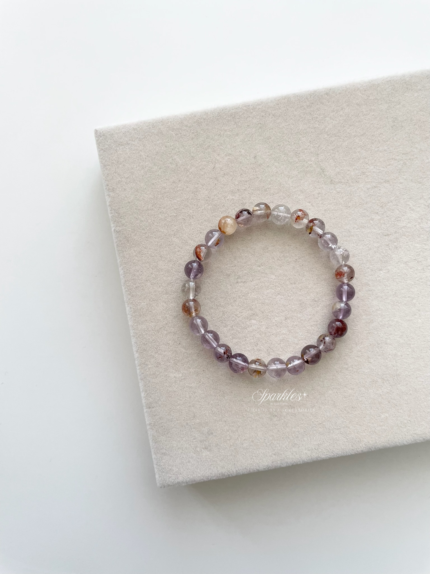 Rare5 Purple Phantom Stone Bracelet with Sizes