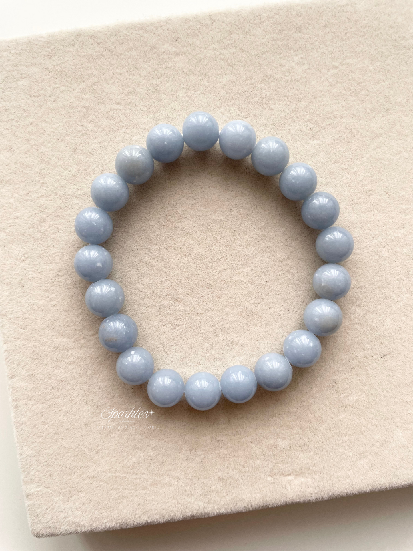 sel32 Angelite stone with sizes