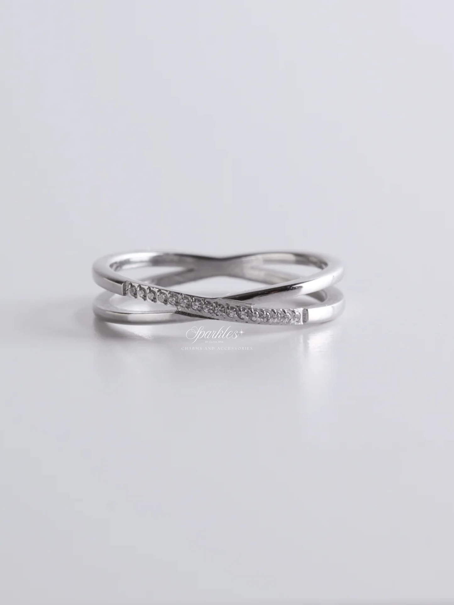 X Silver Ring