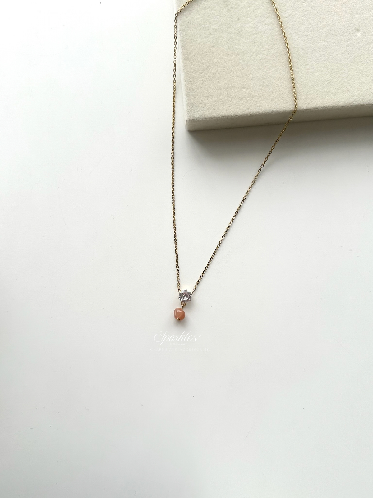 Sunstone Motivation Charm Gold Necklace charm35