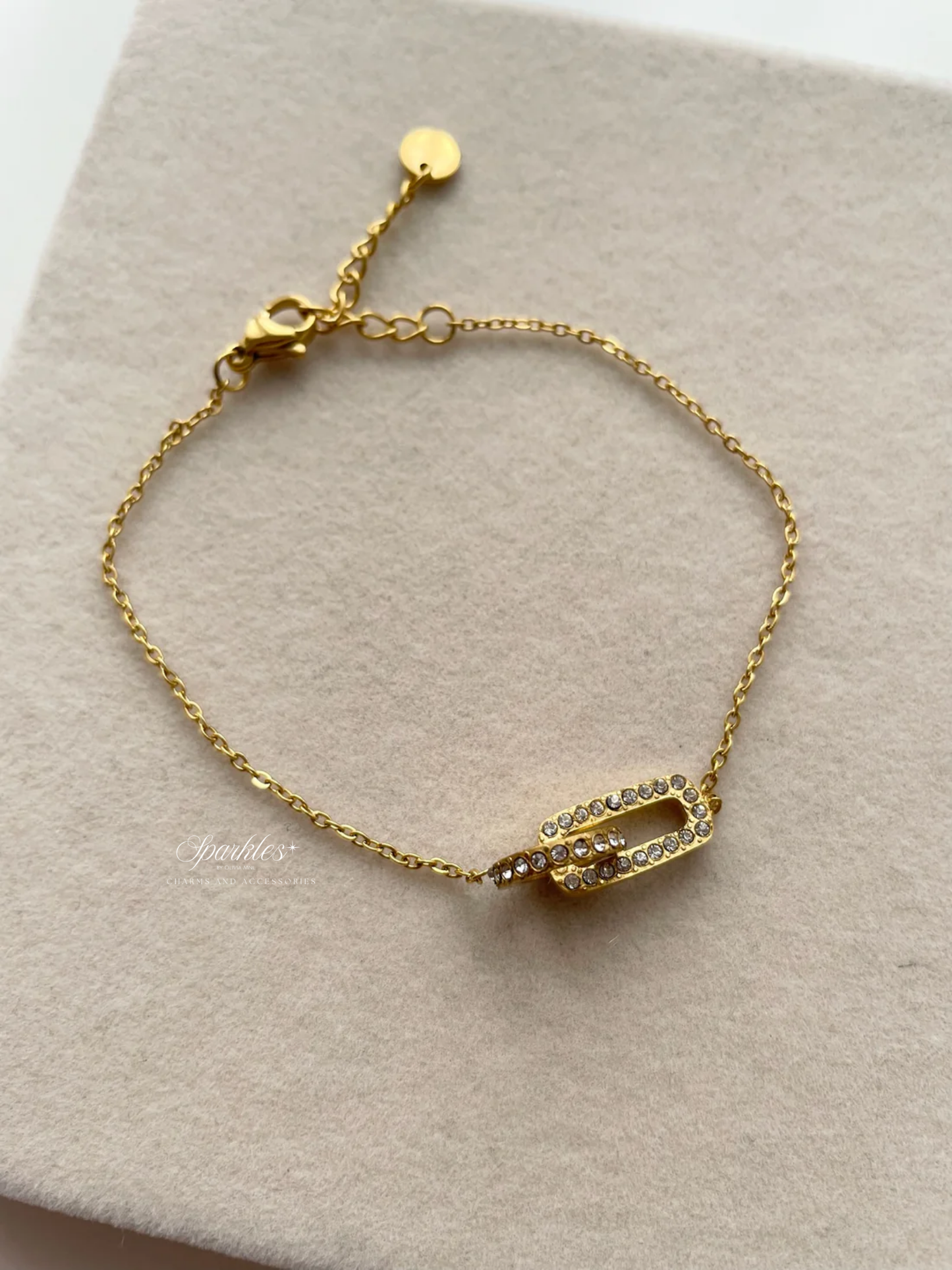 gb585 Gold link bracelet