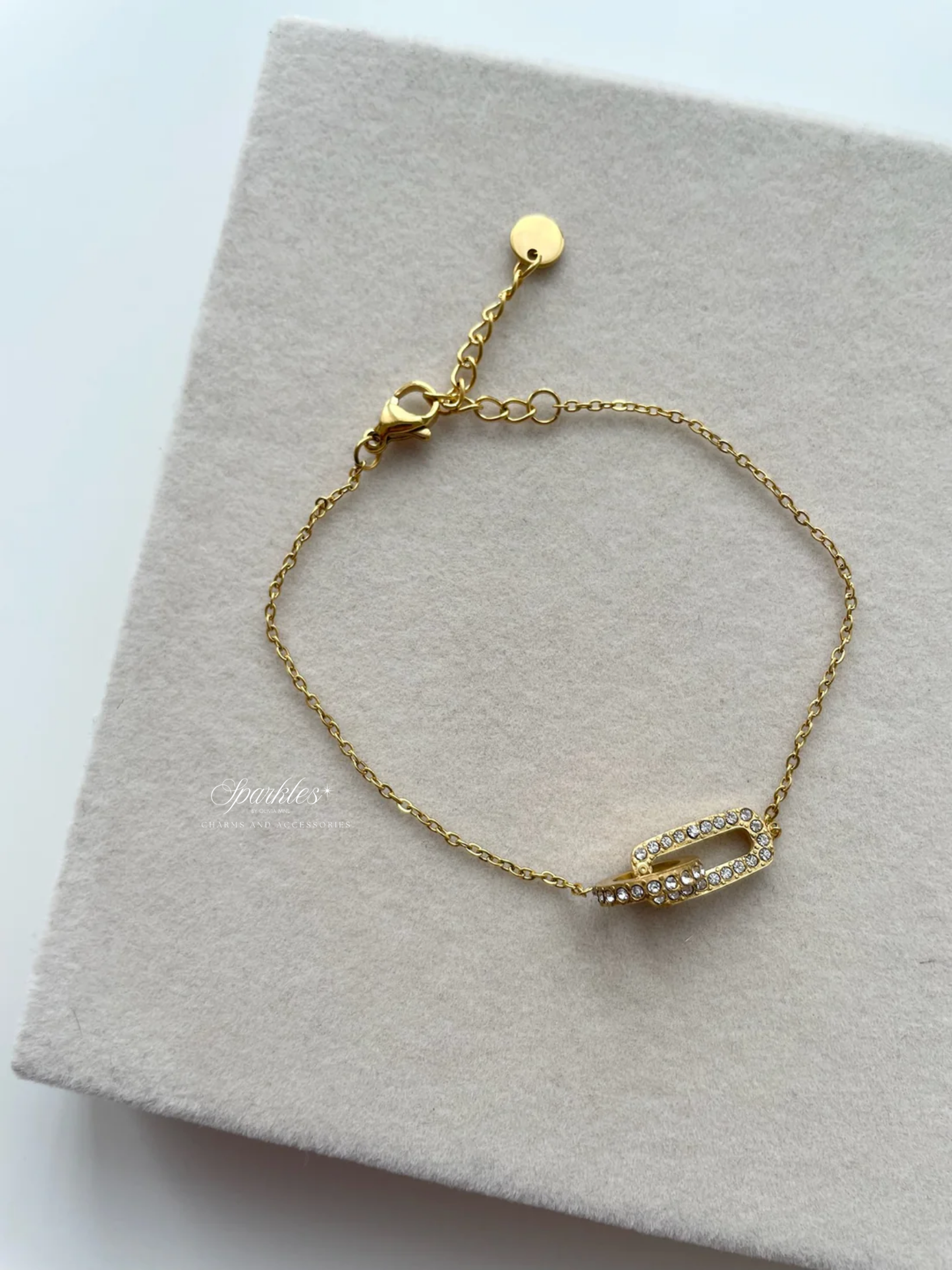 gb585 Gold link bracelet