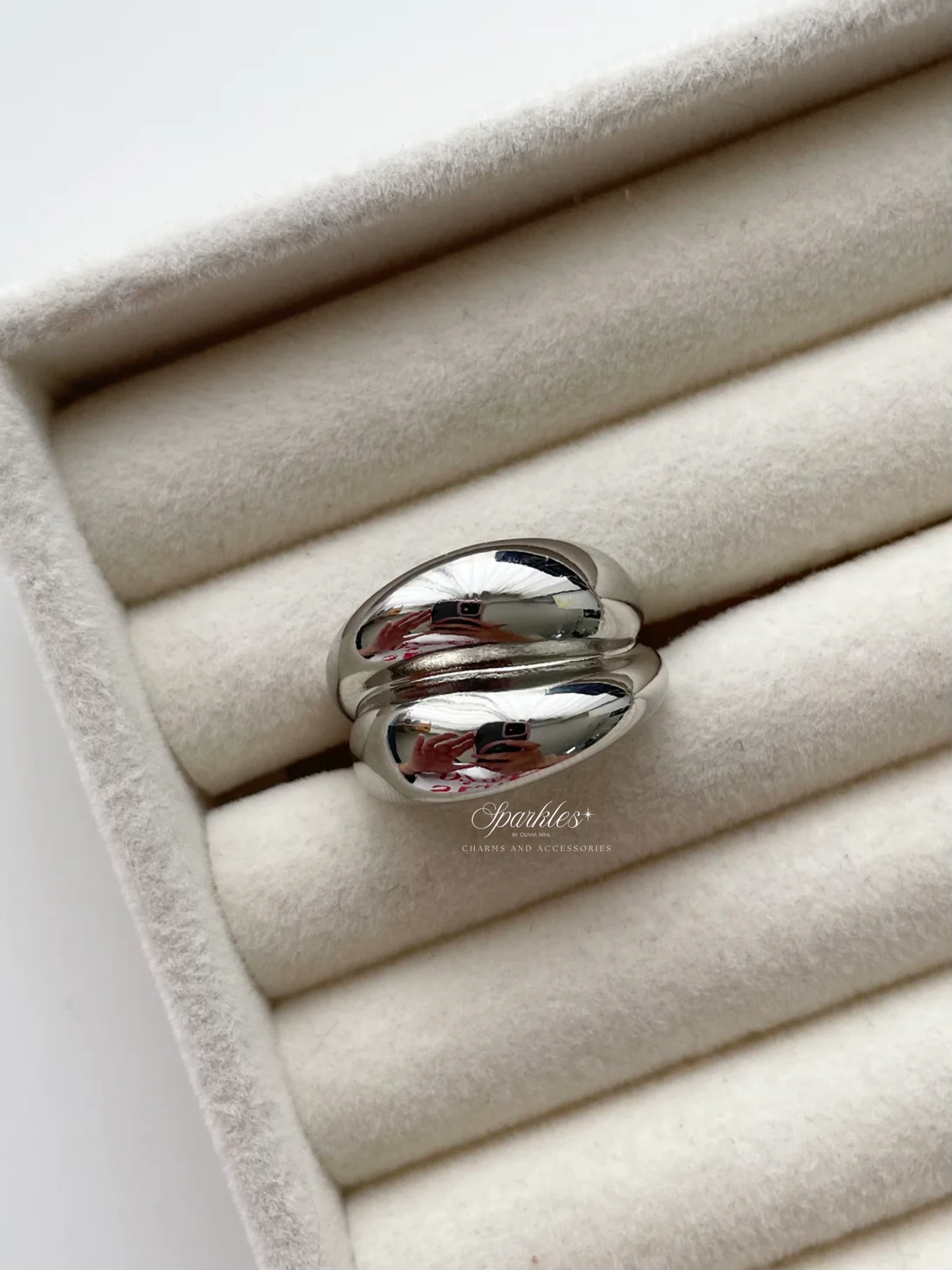 gr775 Silver chunky ring