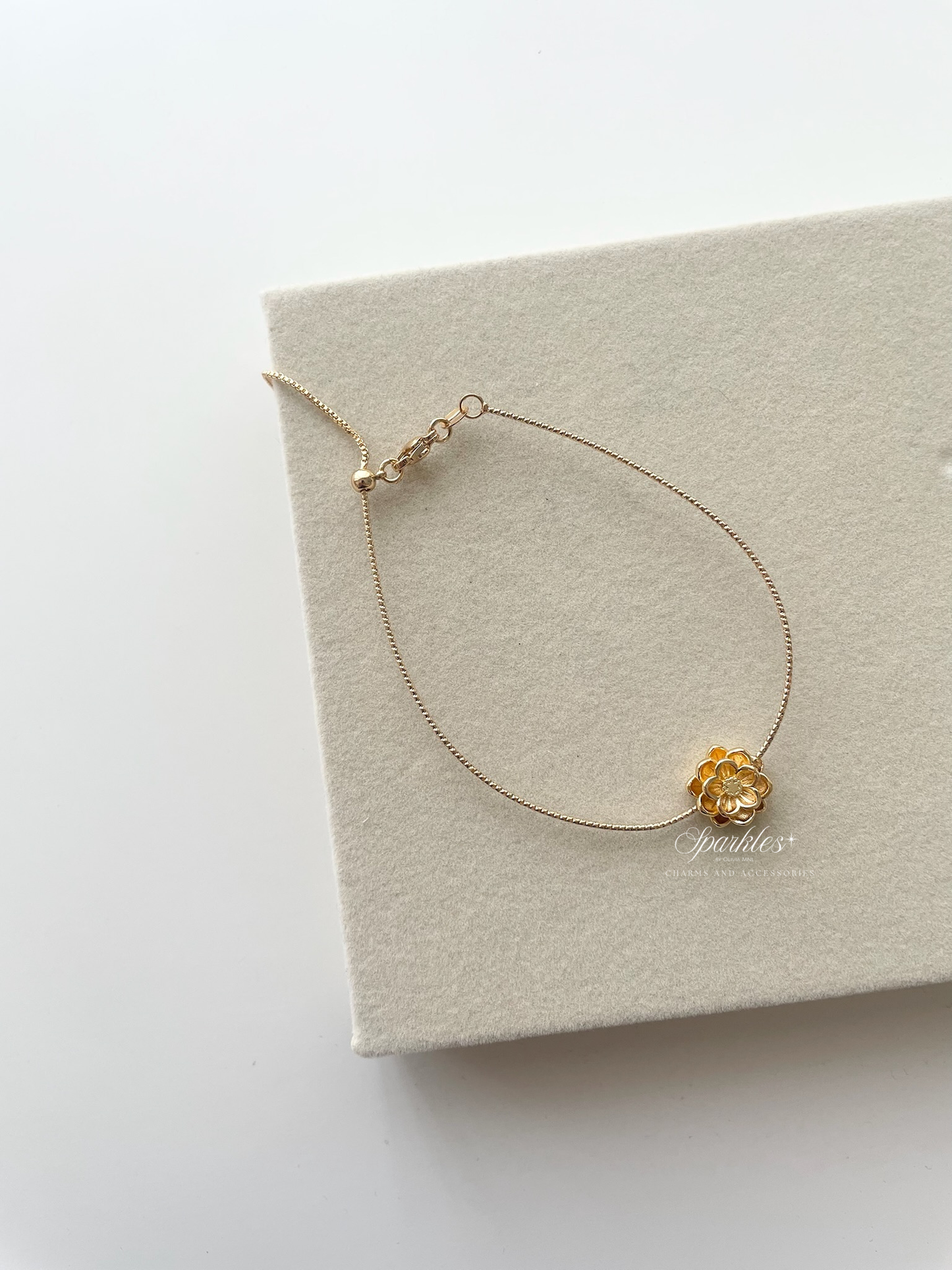 Lotus6 Gold Minimalist Lotus Bracelet