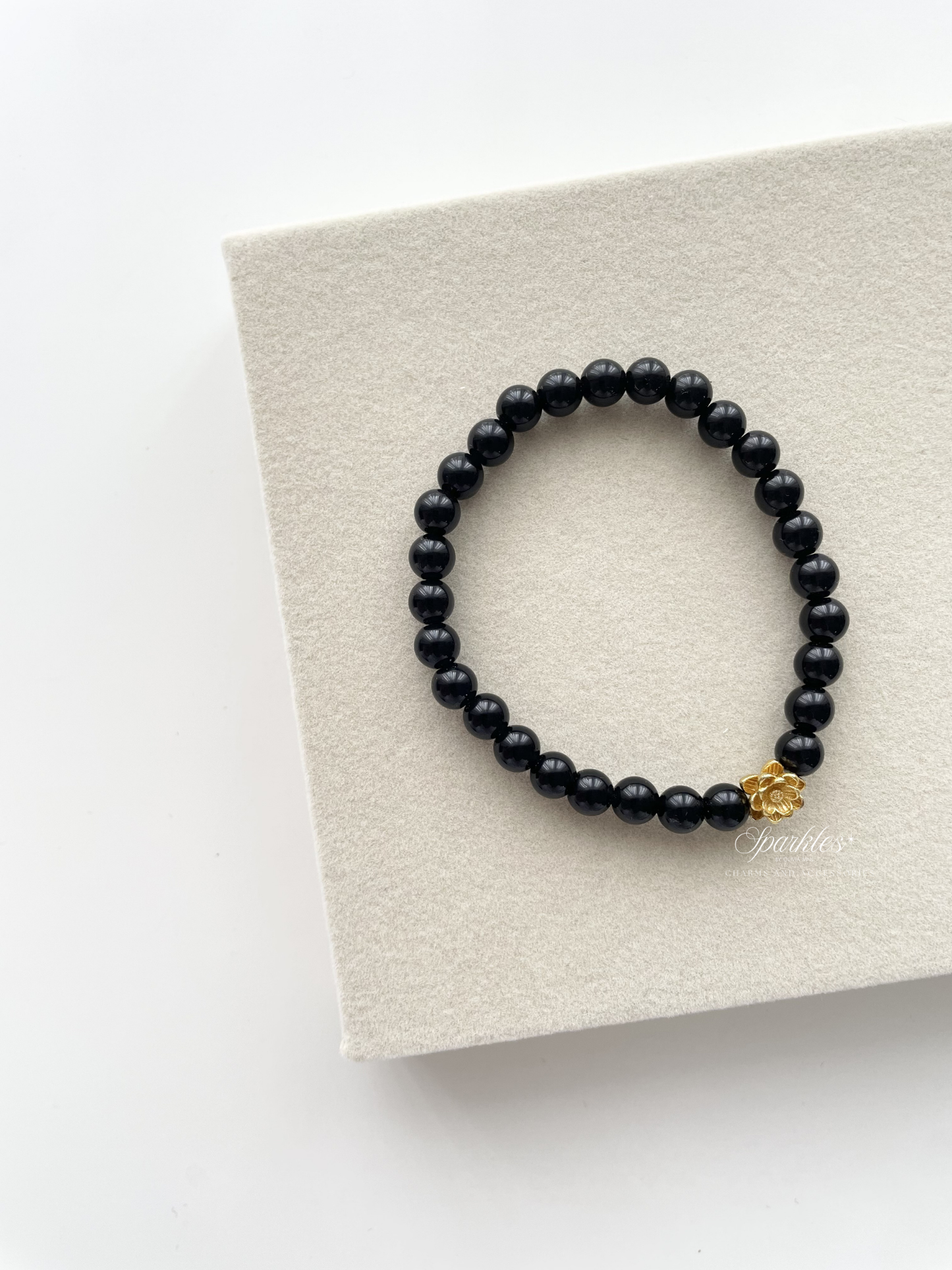 Lotus5 Obsidian with Lotus Flower with Sizes