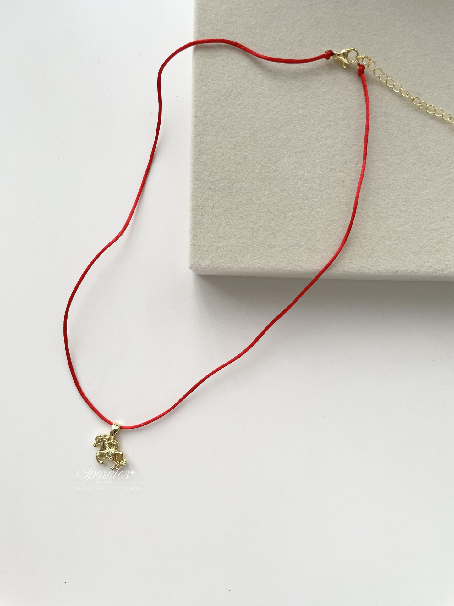 Lucky Horse Red String Necklace