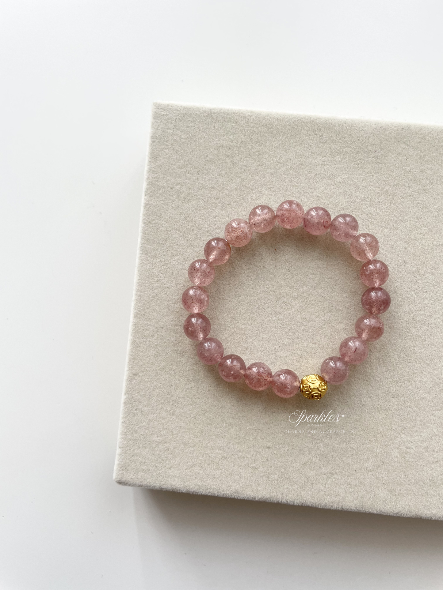 MB9 Moneyball in Strawberry Quartz Stone Bracelet