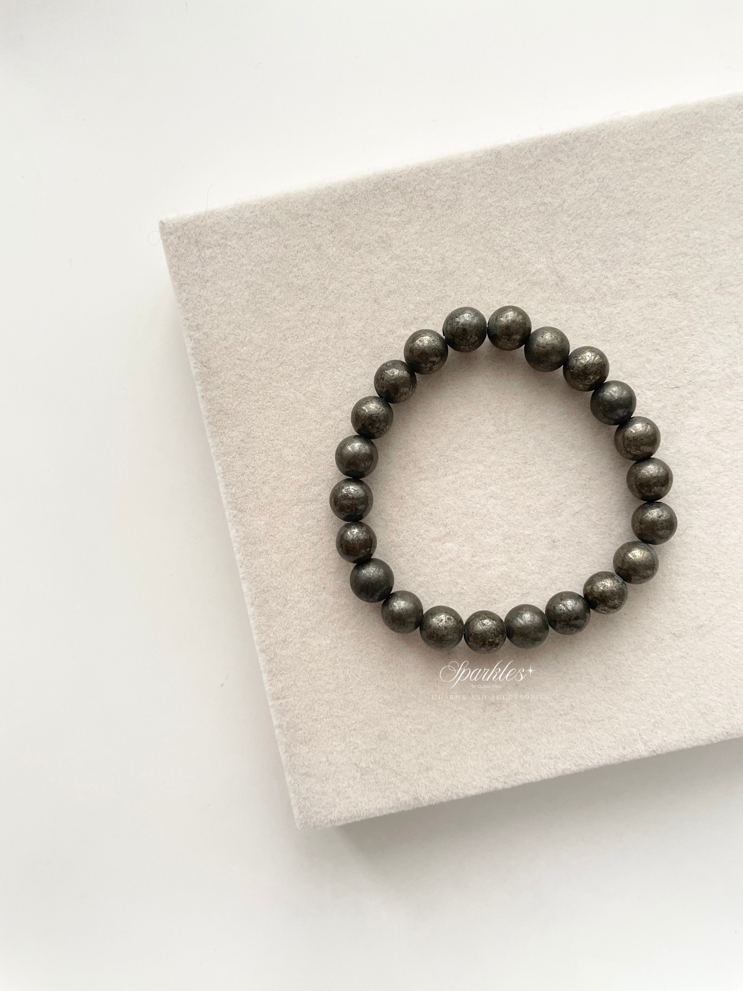Money2026 Pyrite Stone 8mm Bracelet