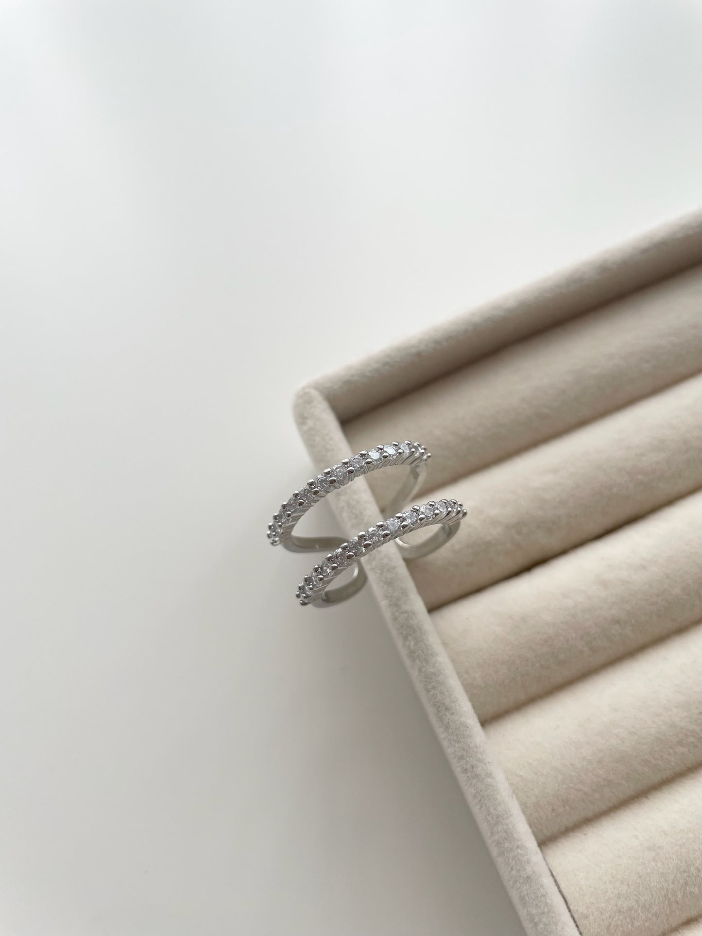 2in1 Stone silver Ring