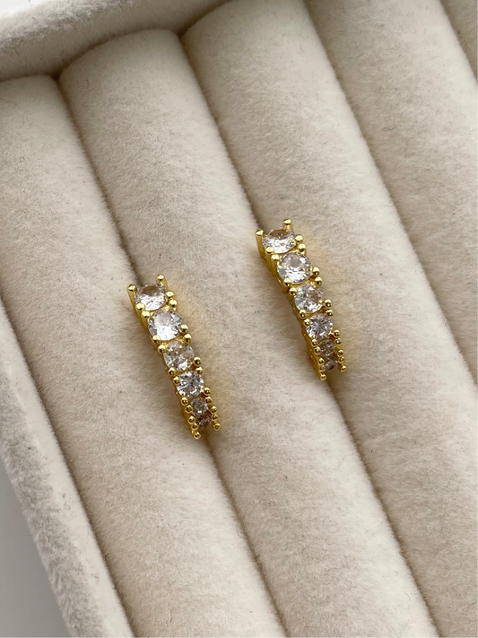 ge1406 stone gold hoop earrings