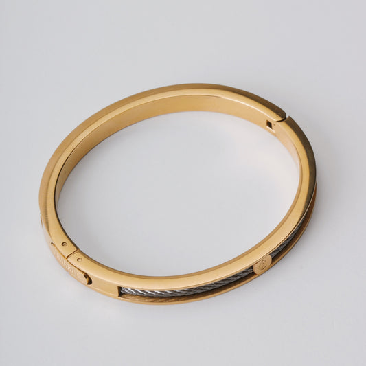 C Bangle Gold And Silver