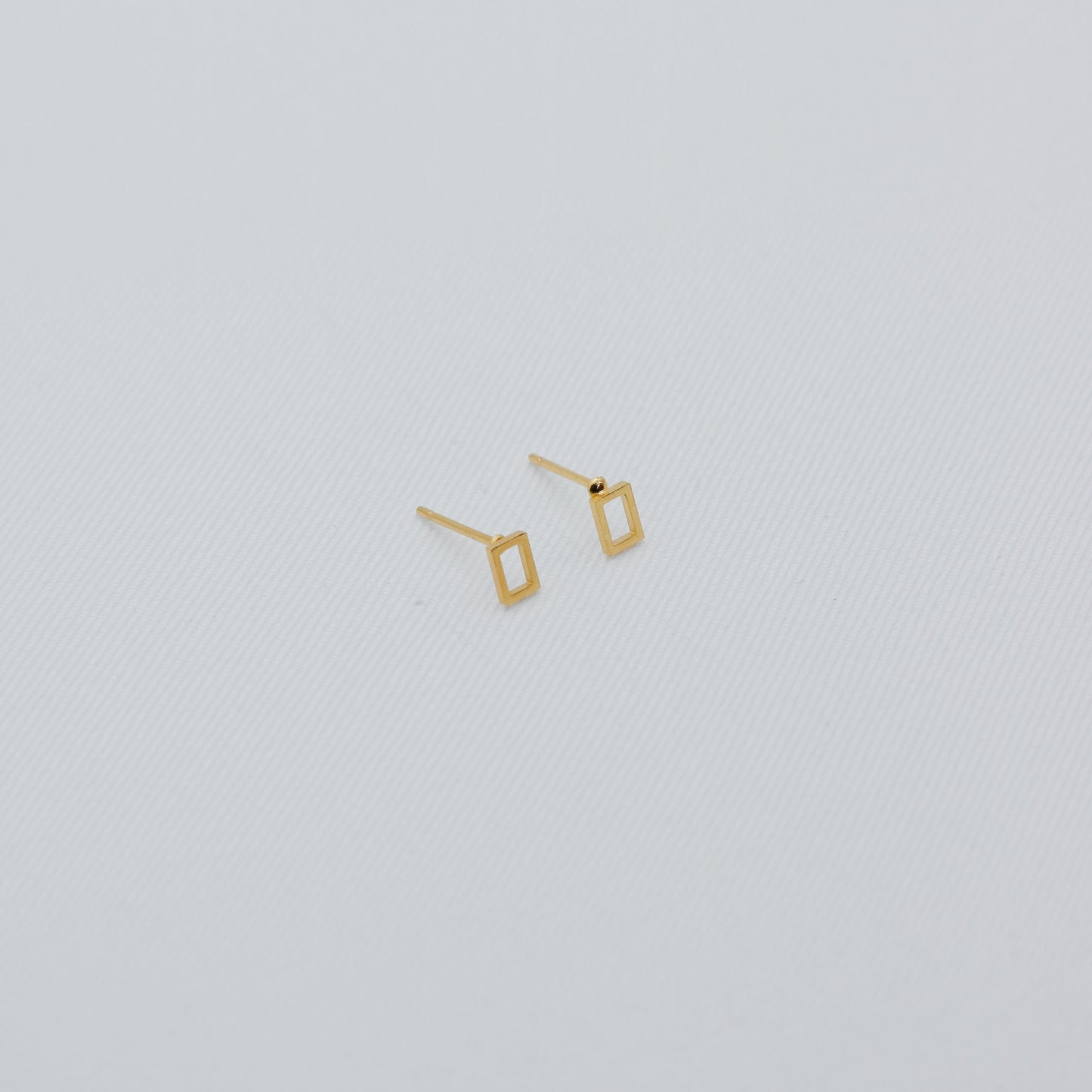 Minimalist Rectangle Stud Earrings