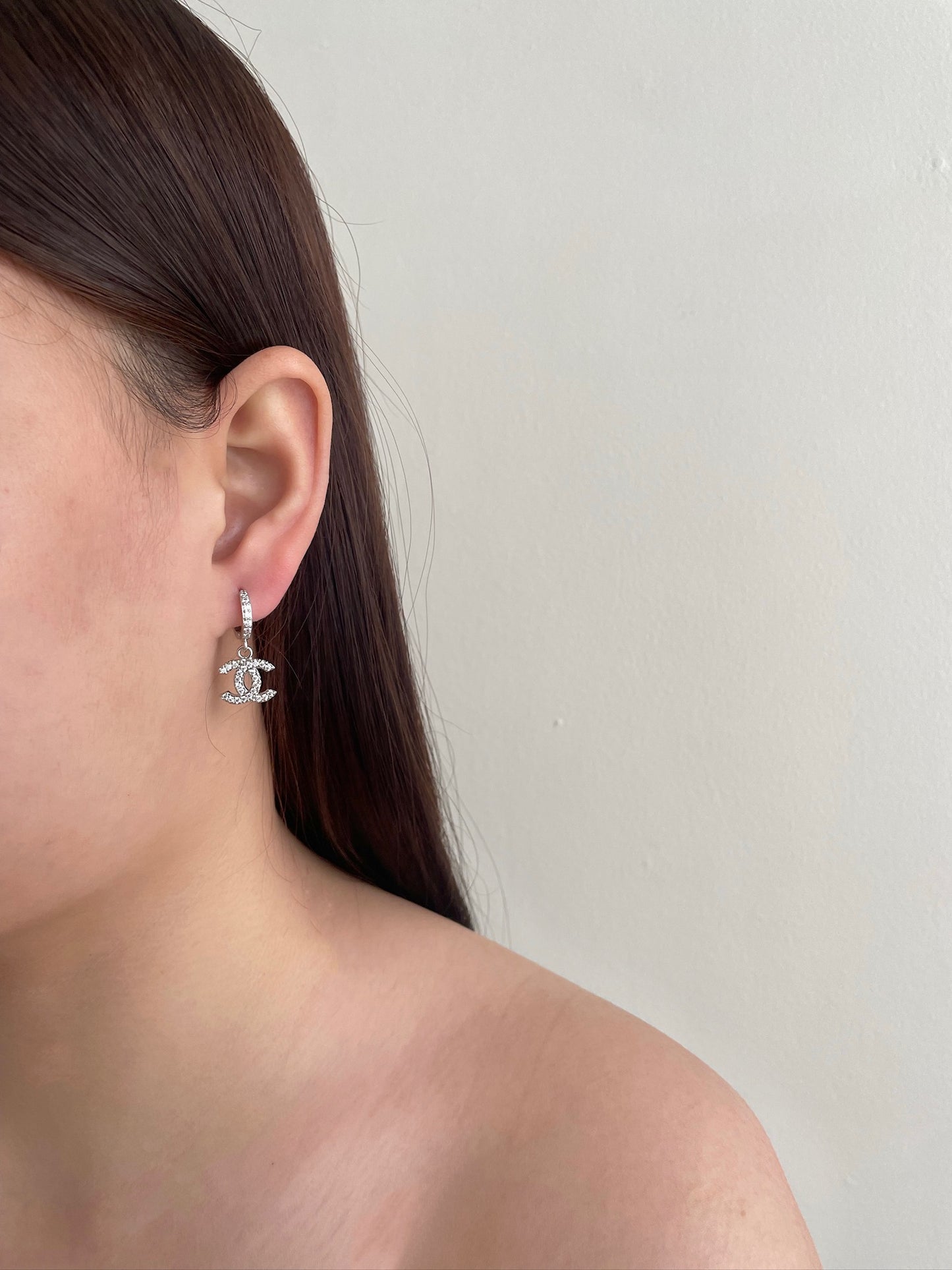 Aiden Coco Silver Hoop Earrings