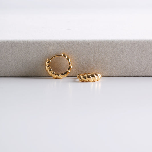 Small Gold Croissant Earrings