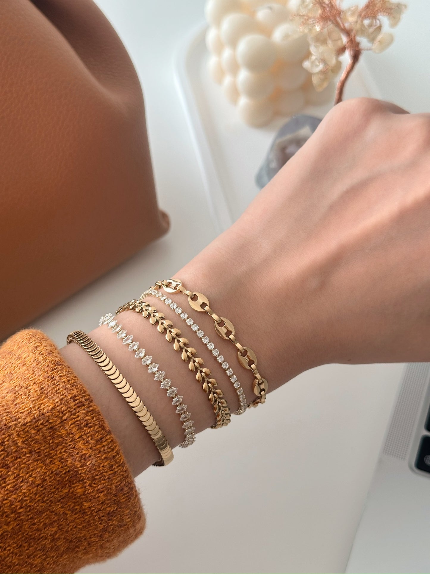 Gold bracelets