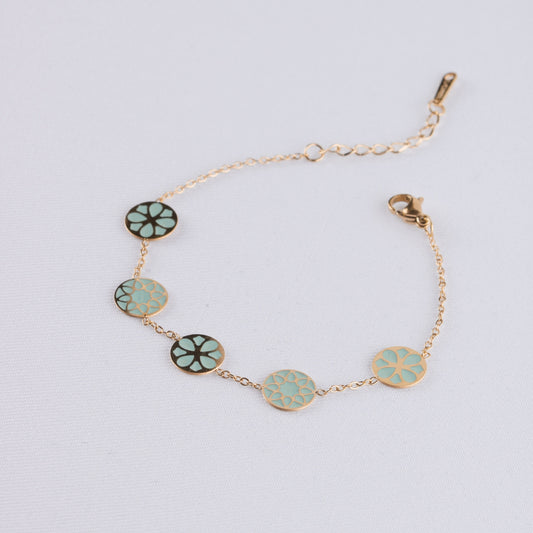 Teal Circle Bracelet