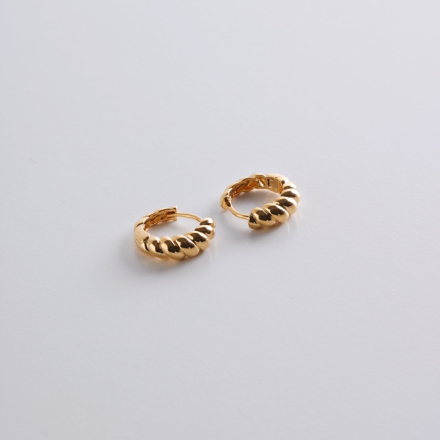 Small Gold Croissant Earrings