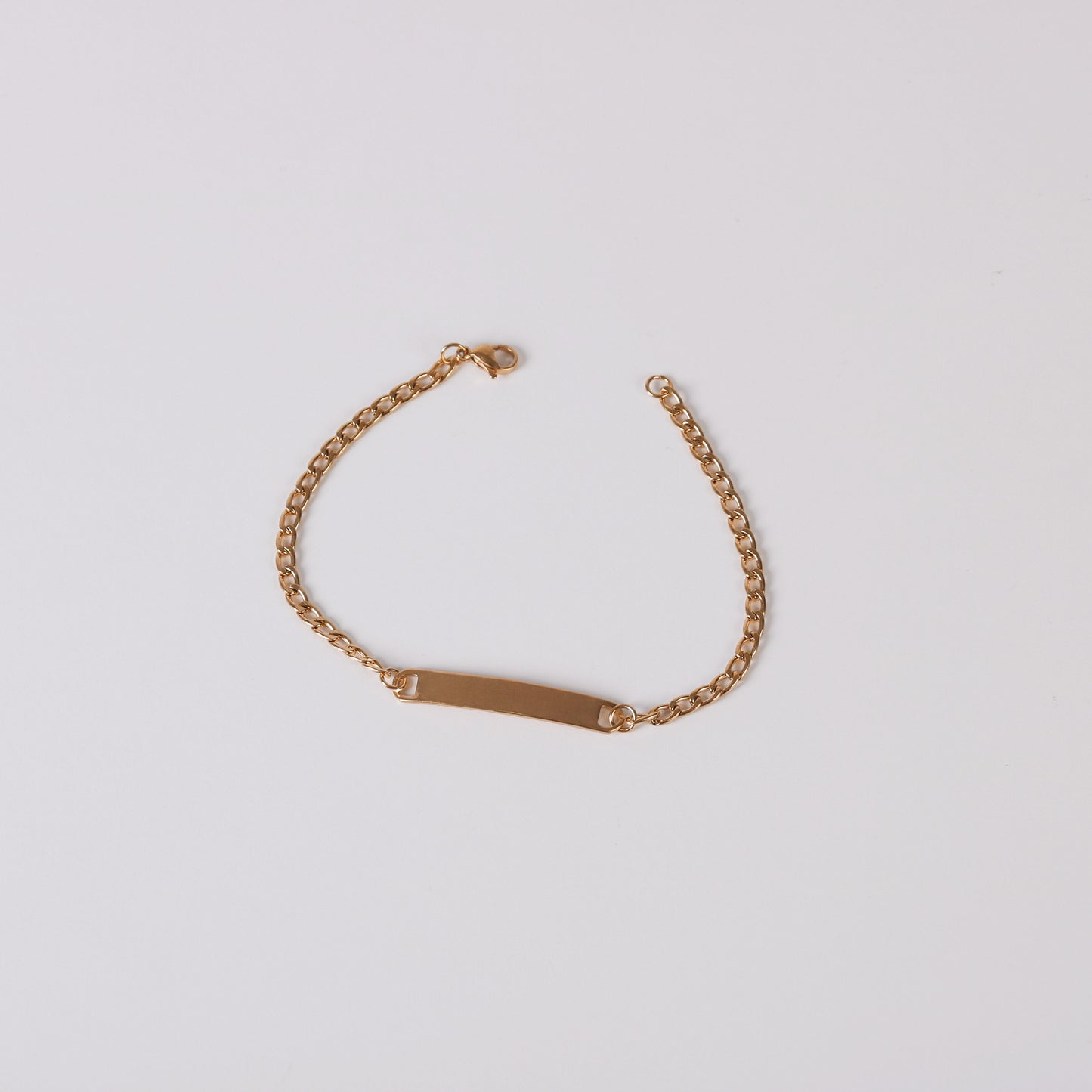 Bar With Chain Gold Bracelet