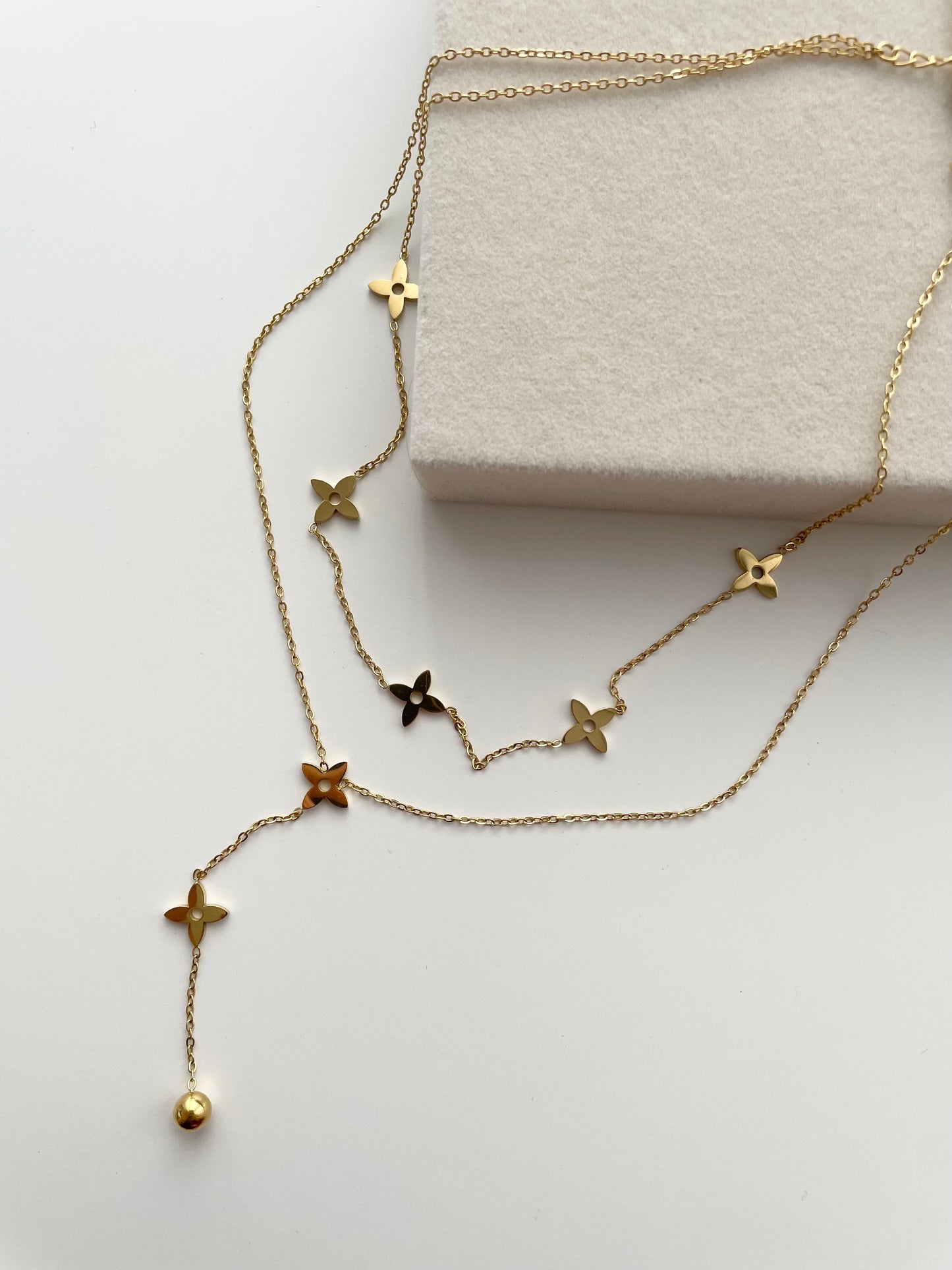 Marsha layered gold necklace