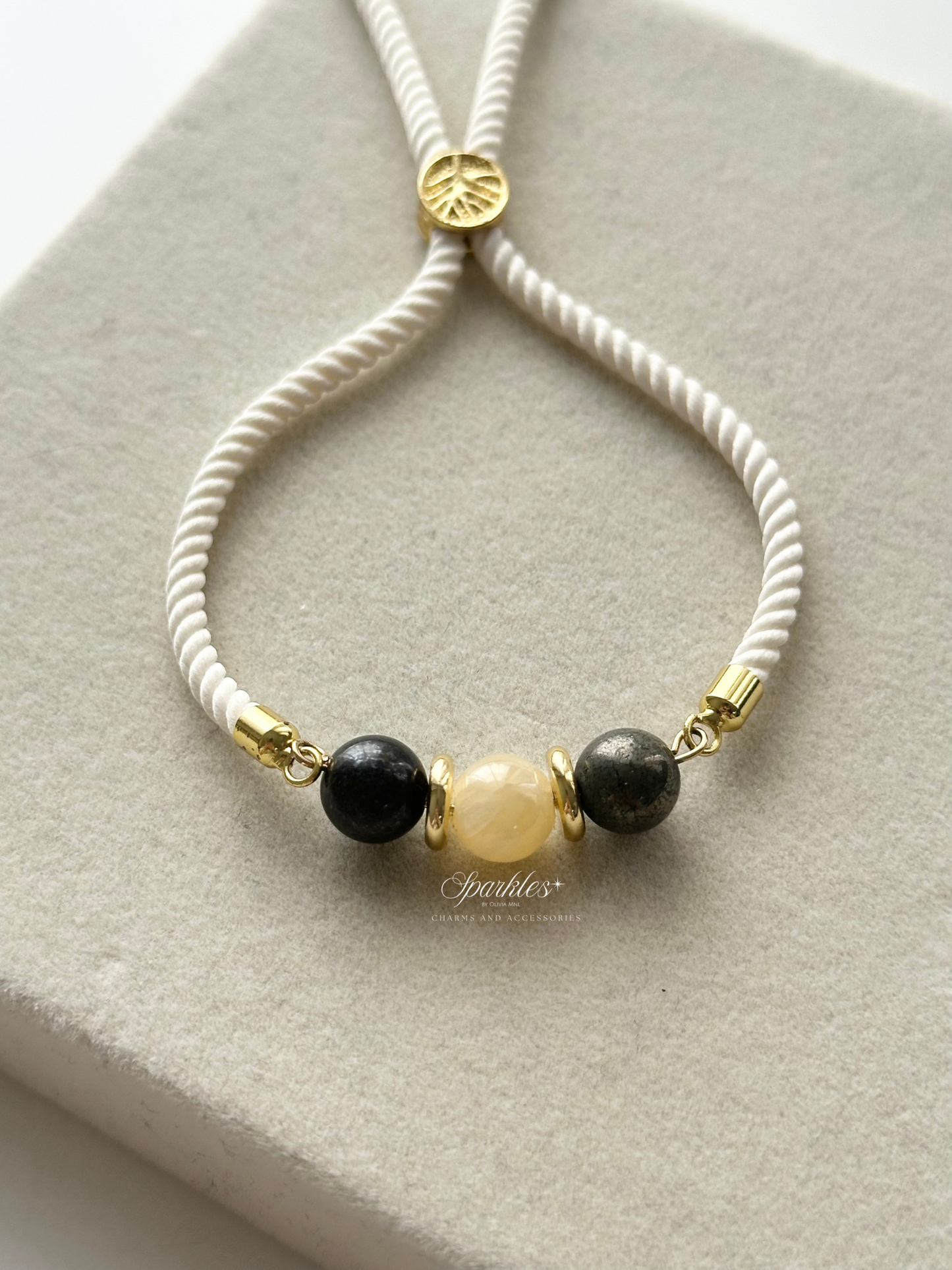 Pyrite, Citrine and Bronzite Stone bracelet