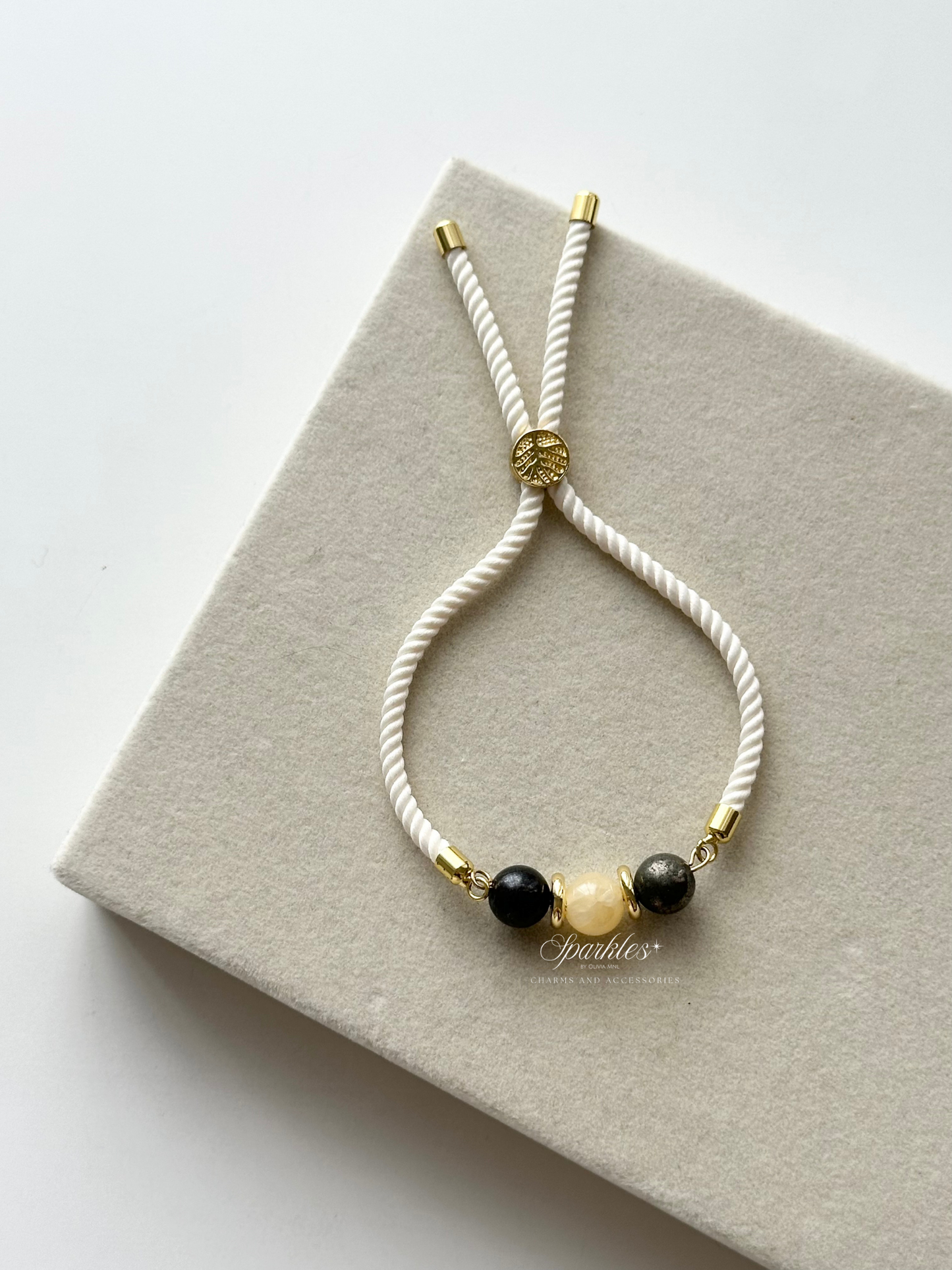 Pyrite, Citrine and Bronzite Stone bracelet