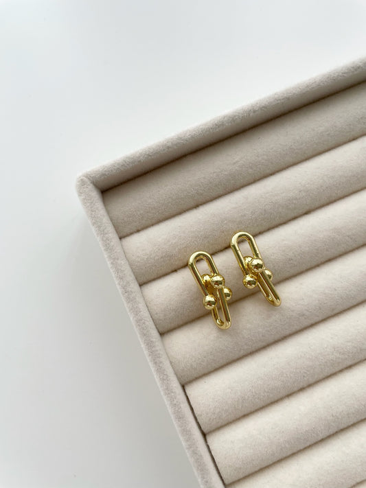 Lucia hardware gold earrings