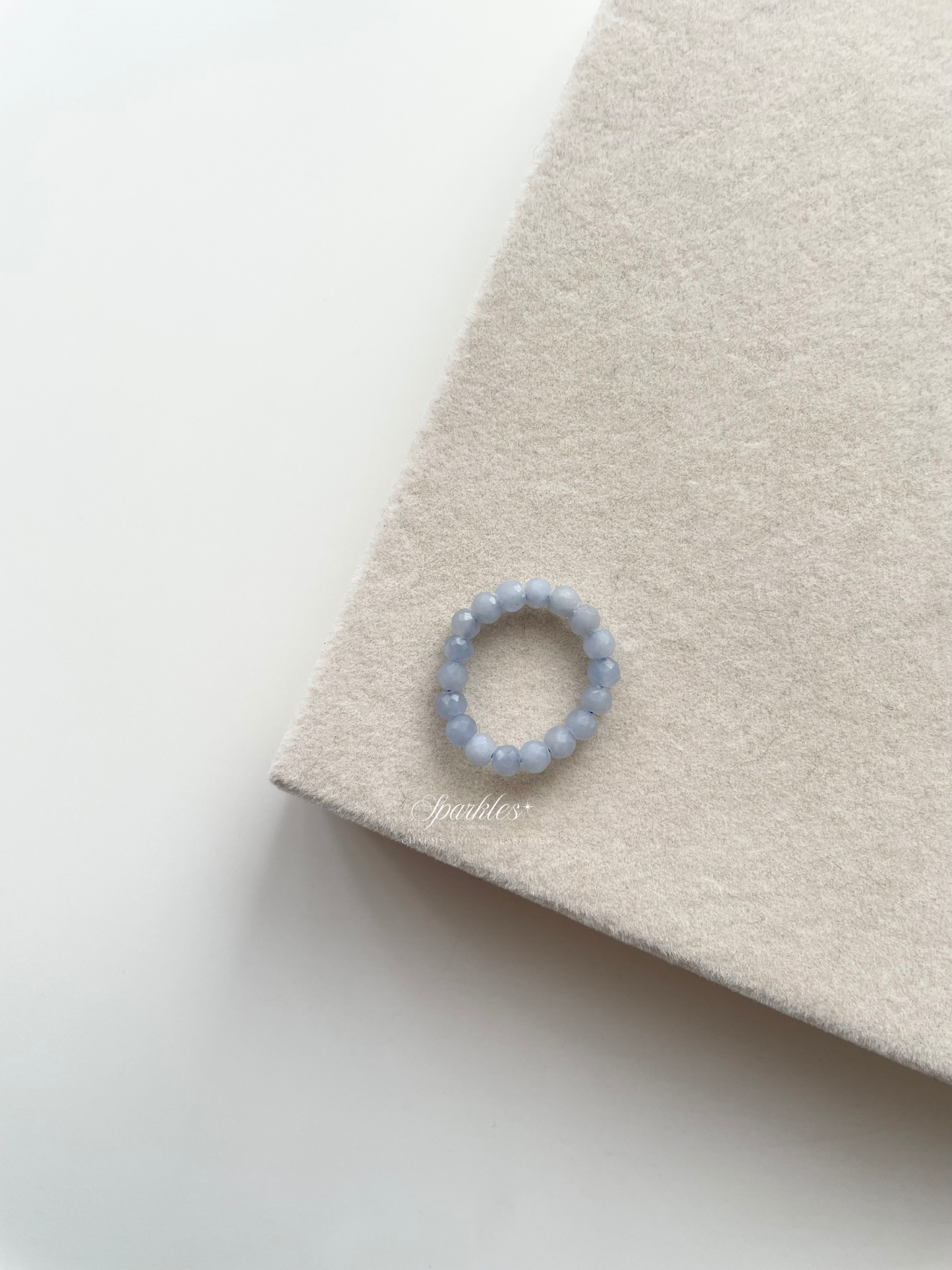 Angelite ring with sizes