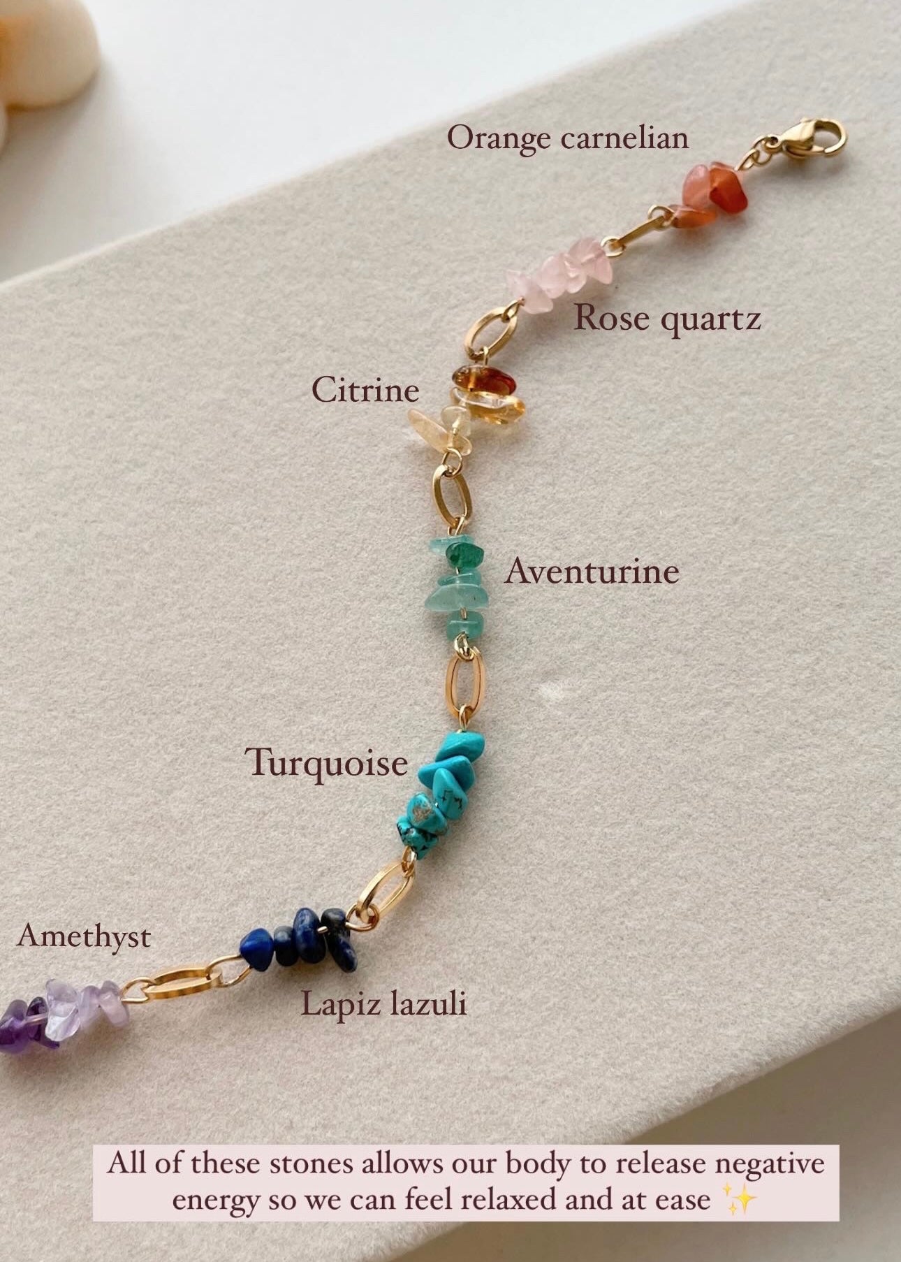 Seven Chakra Stone Bracelet