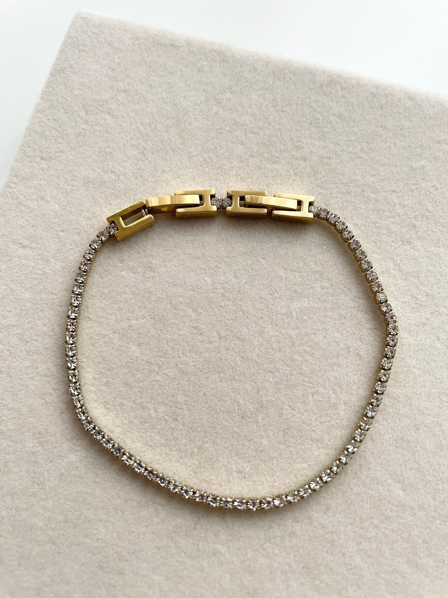 gb608 gold tennis bracelet