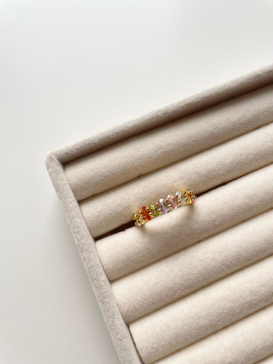 Colored eternity ring