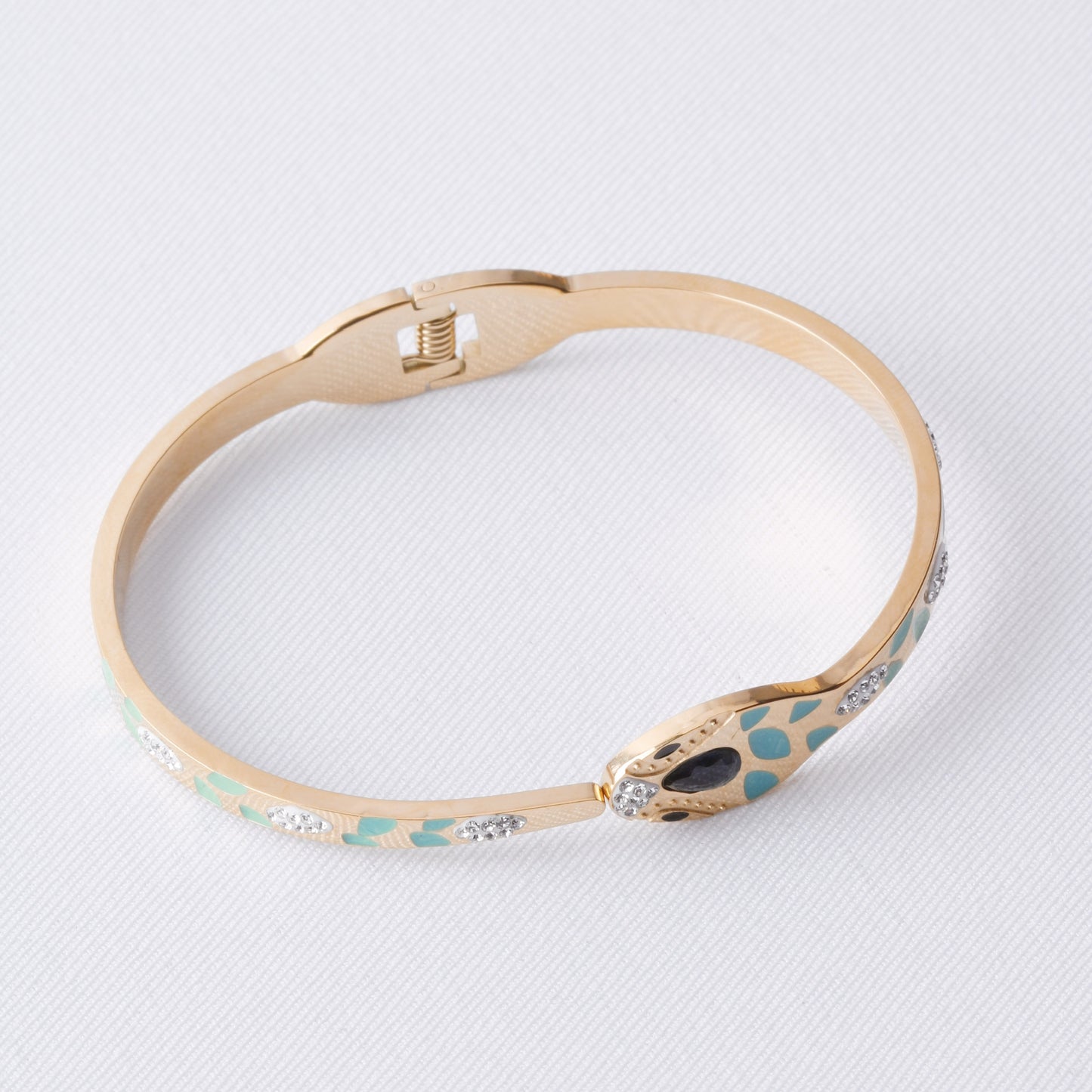 Teal serpent bangle