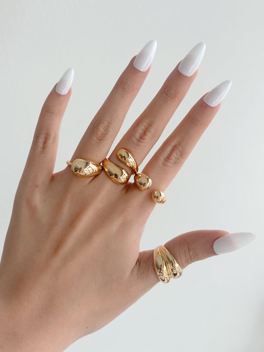 Chunky gold rings