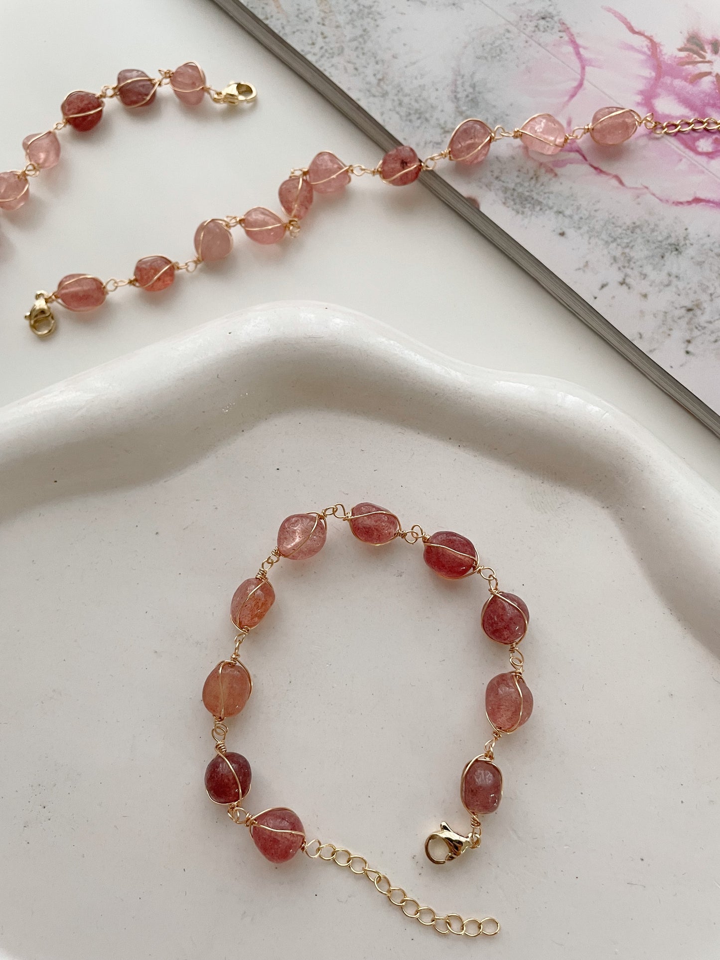 Strawberry Quartz Bracelet