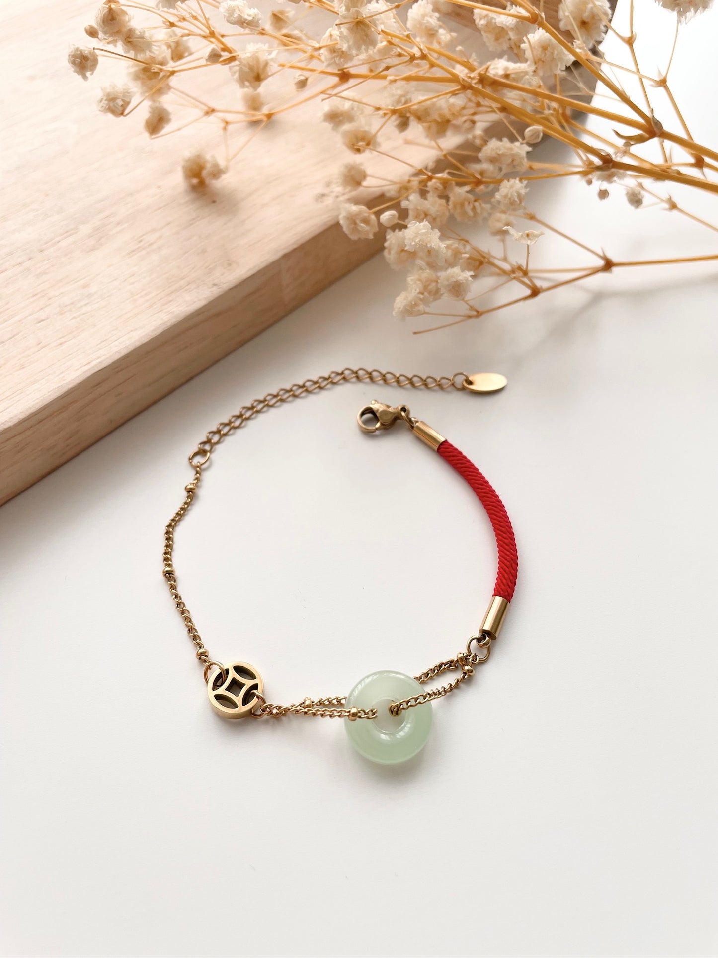 Red String Jade Stone Bracelet