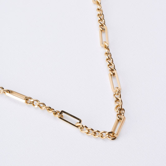 Aimee chain and paperclip necklace