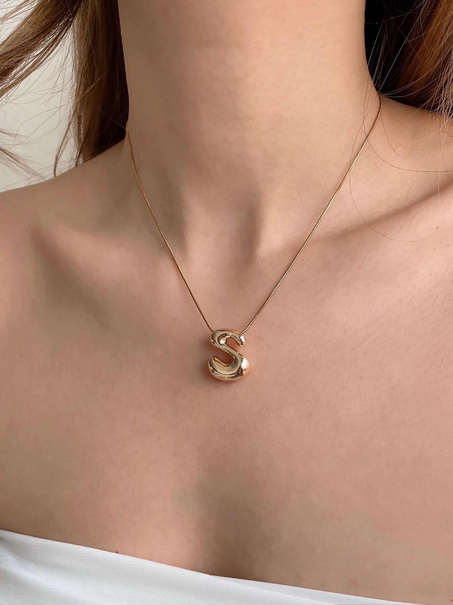 Bubble Initial Necklace - preorder 15 days