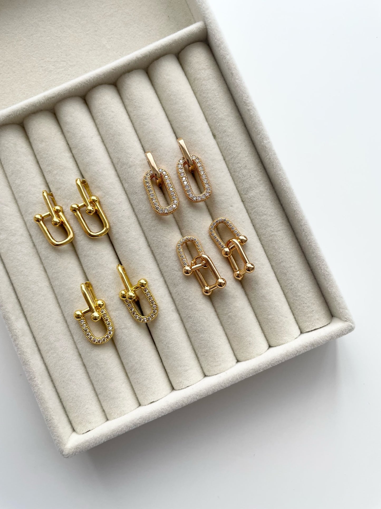 Gold and Rose gold hardware earrings