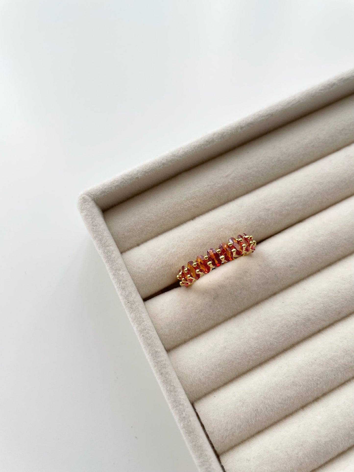 Orange eternity ring