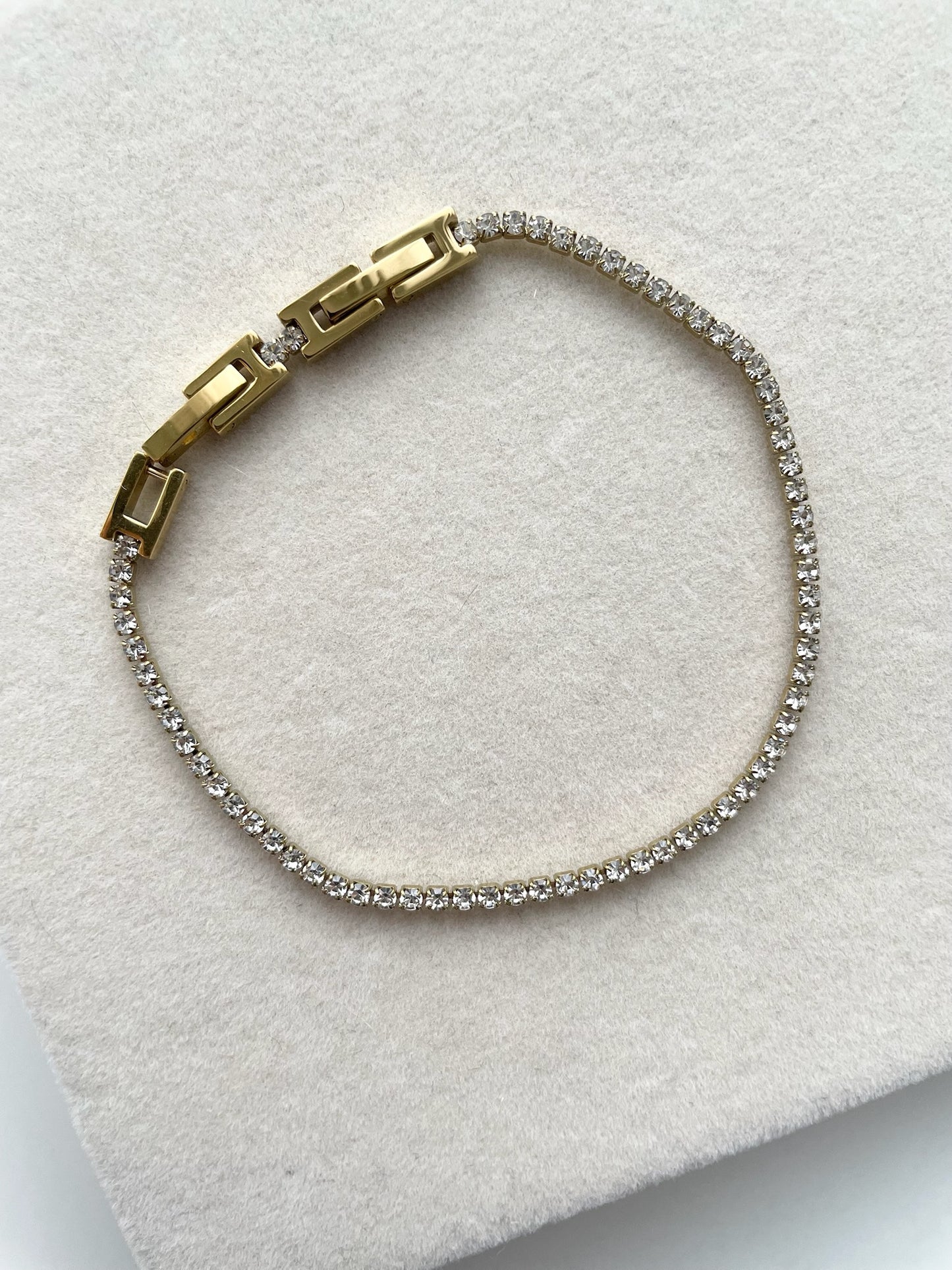 gb608 gold tennis bracelet