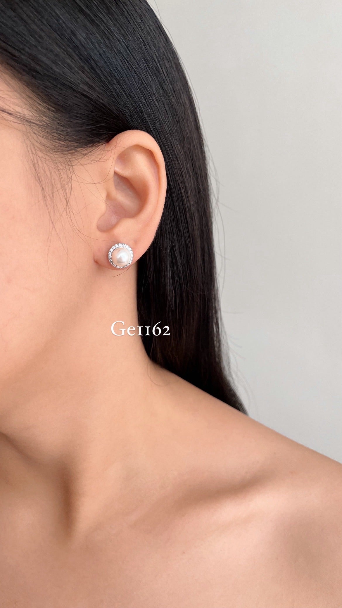 Betina Pearl And Stones Silver Stud Earrings