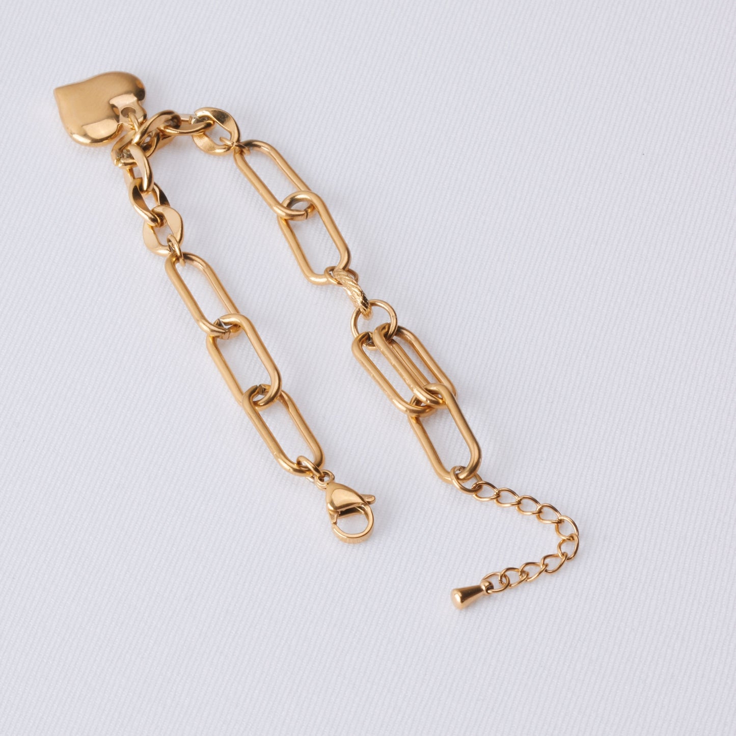 Alaia Heart Paperclip Gold Bracelet