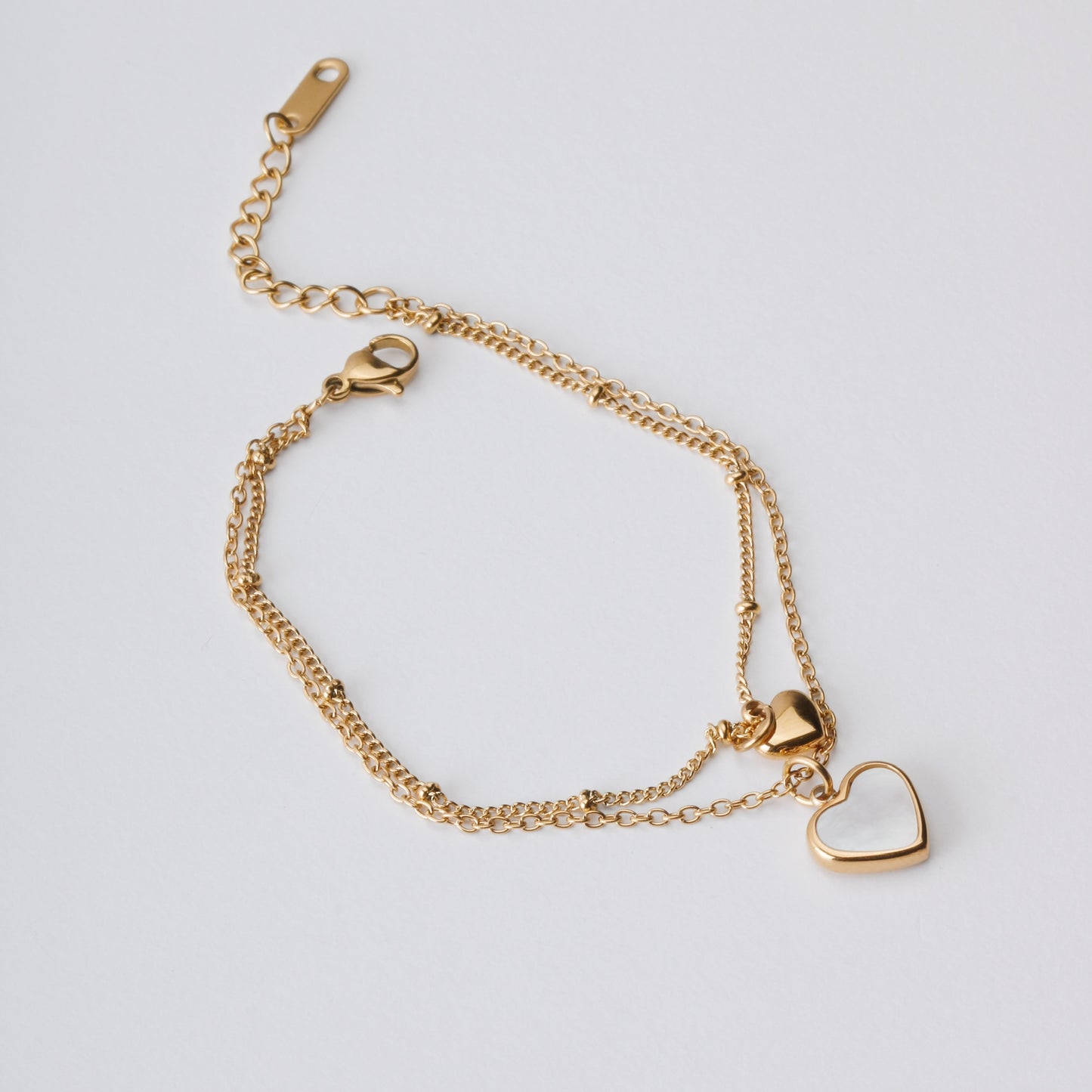 Mother Of Pearl Heart Bracelet