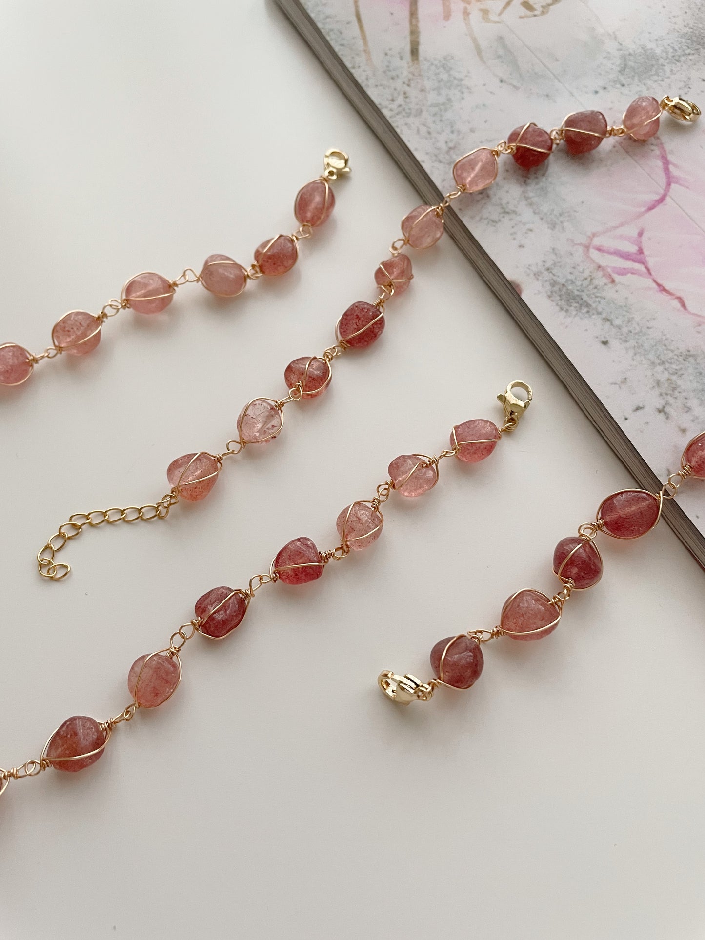 Strawberry Quartz Bracelet