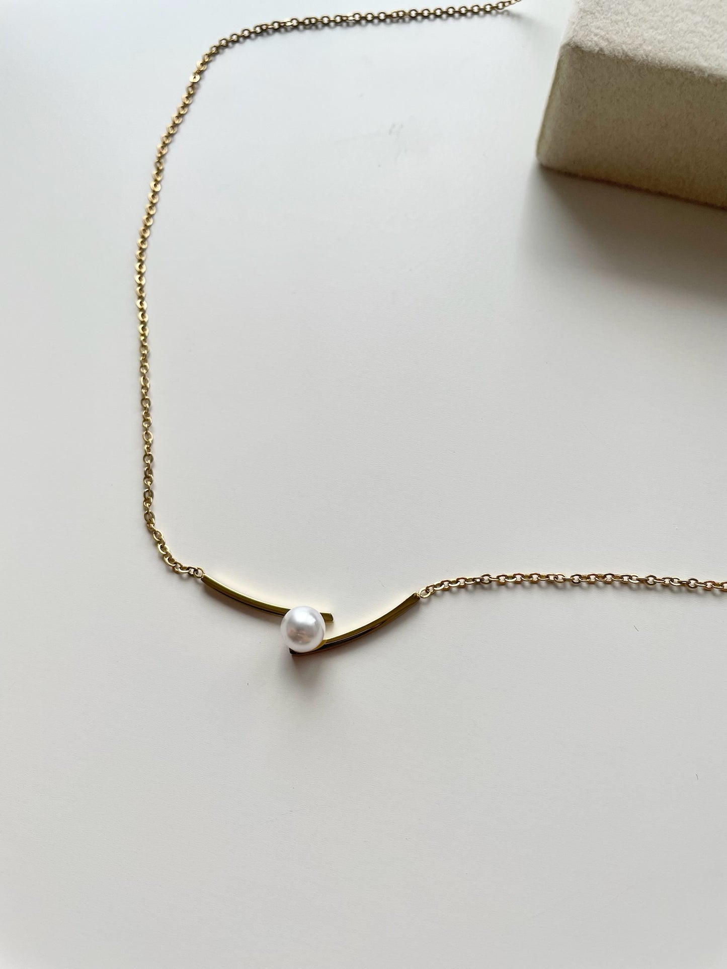 Gunner Pearl Gold Necklace