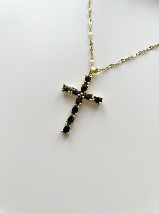 gn762 Cross gem necklace