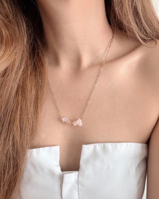 charm88 Rose Quartz & Citrine Necklace