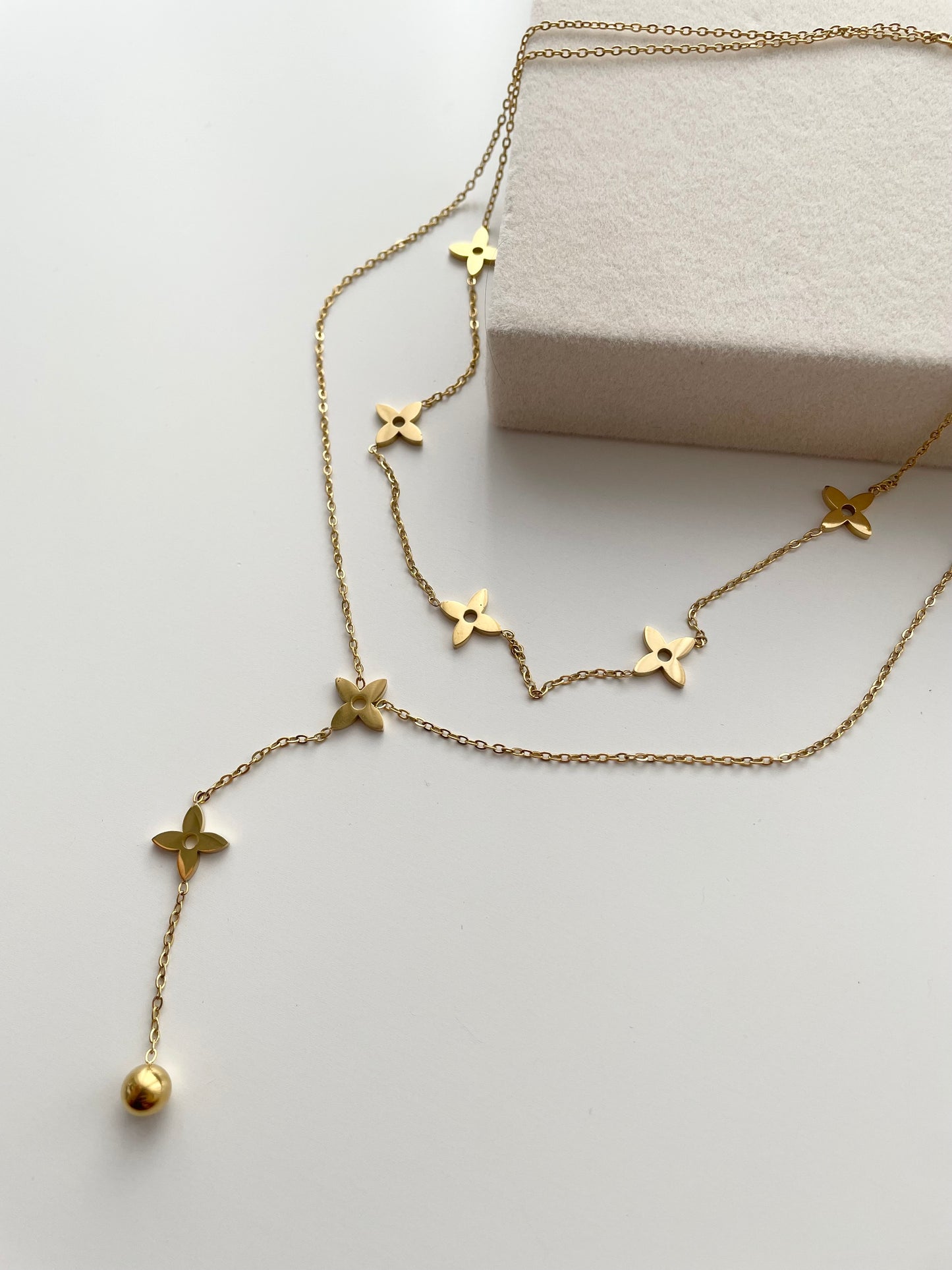 Marsha layered gold necklace