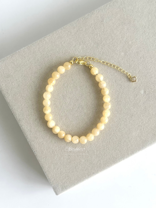 Aura13 Yellow Jade Bracelet Adjustable size